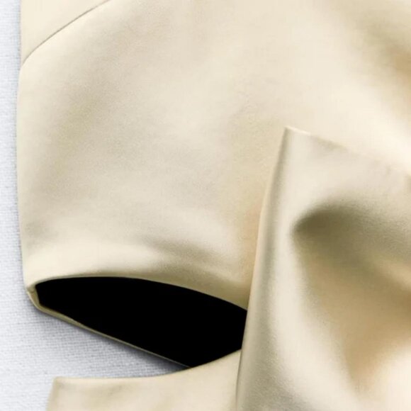 ZARA SATIN TIE TOP - Picture 6 of 7
